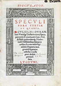 Durantis, Guilelmus: Speculator
