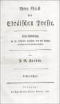 Herder, Johann Gottfried von: Vom Geist der...