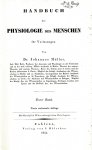 Müller, Johannes: Handbuch der Physiologie des...