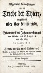 Reimarus, Hermann Samuel: Allgemeine Betrachtungen...