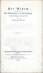 Tieck, Ludwig: Der Sturm