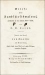 Carus, Carl Gustav, Briefe über Landschaftsmalerei,...