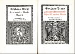 Bruno, Giordano: Gesammelte Werke.