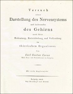 Carus, Carl Gustav: Versuch einer Darstellung des Nervensystems und insbesondre des Gehirns nach ihrer Bedeutung, Entwickelung und Vollendung im thierischen Organismus.