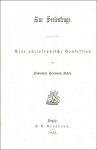 Fichte, Immanuel Herm.: Zur Seelenfrage.
