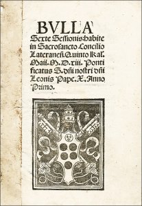 Leo X. (Giovanni de Medici): Bulla Sexte Sessionis: