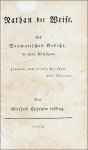 Lessing, Gotthold Ephraim: Nathan der Weise.